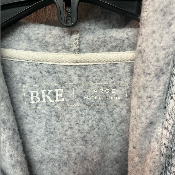 BKE Gray Patterned Hoodie. Large - Picture 4 of 5